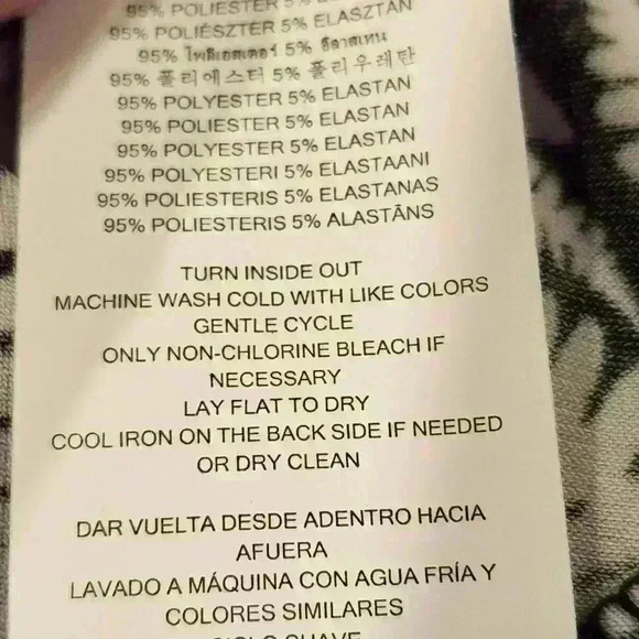 Michael Kors Fit & Flare Faux Wrap Black White Fern Pattern Cap Sleeve Dress - Picture 8 of 10